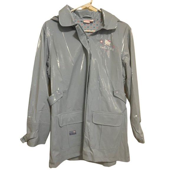 Sanrio Other - Hello Kitty Sanrio Raincoat Jacket Coat Big Kids sz 16 Blue Rain